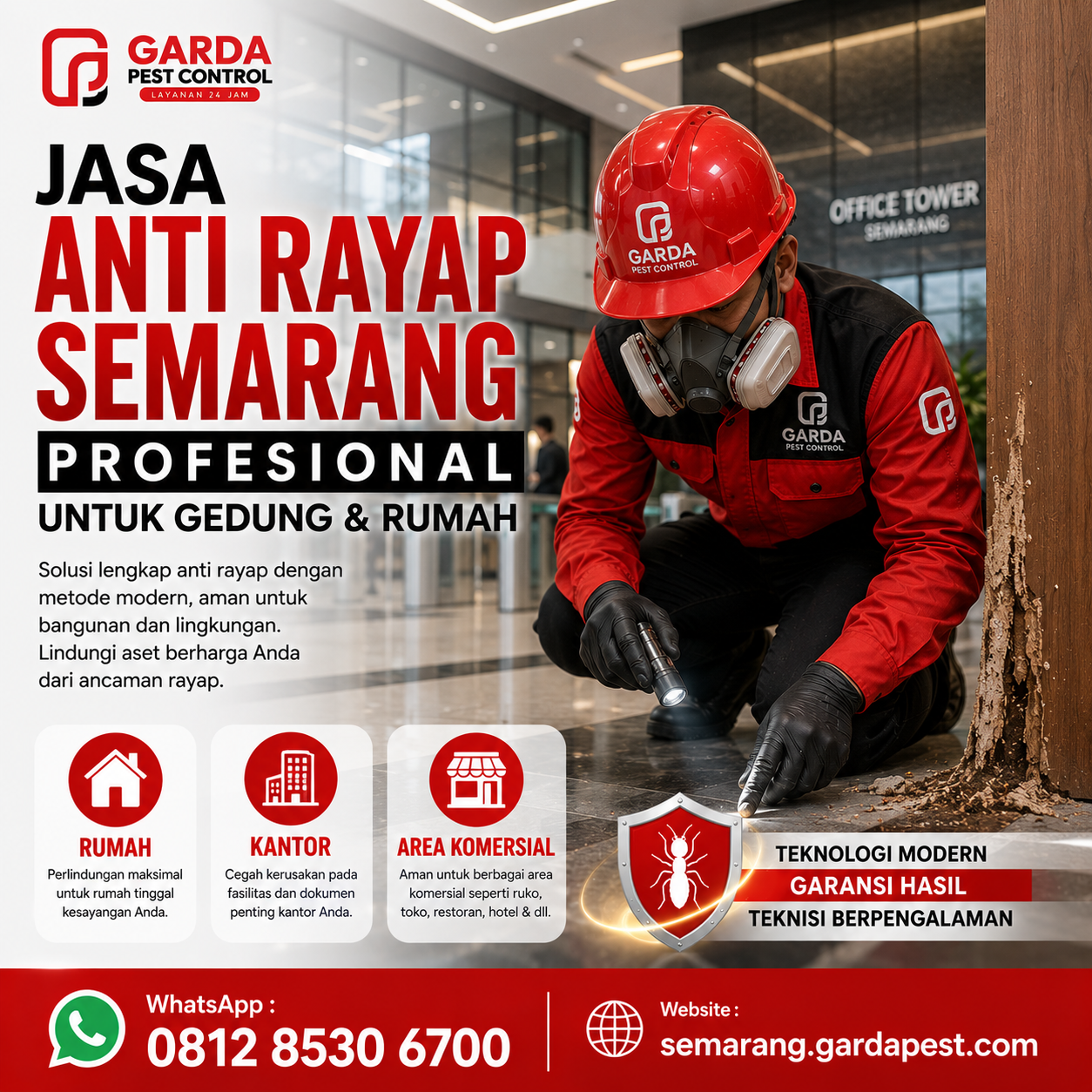 jasa anti rayap untuk pabrik dan gudang di semarang Proteksi Total Bangunan Industri