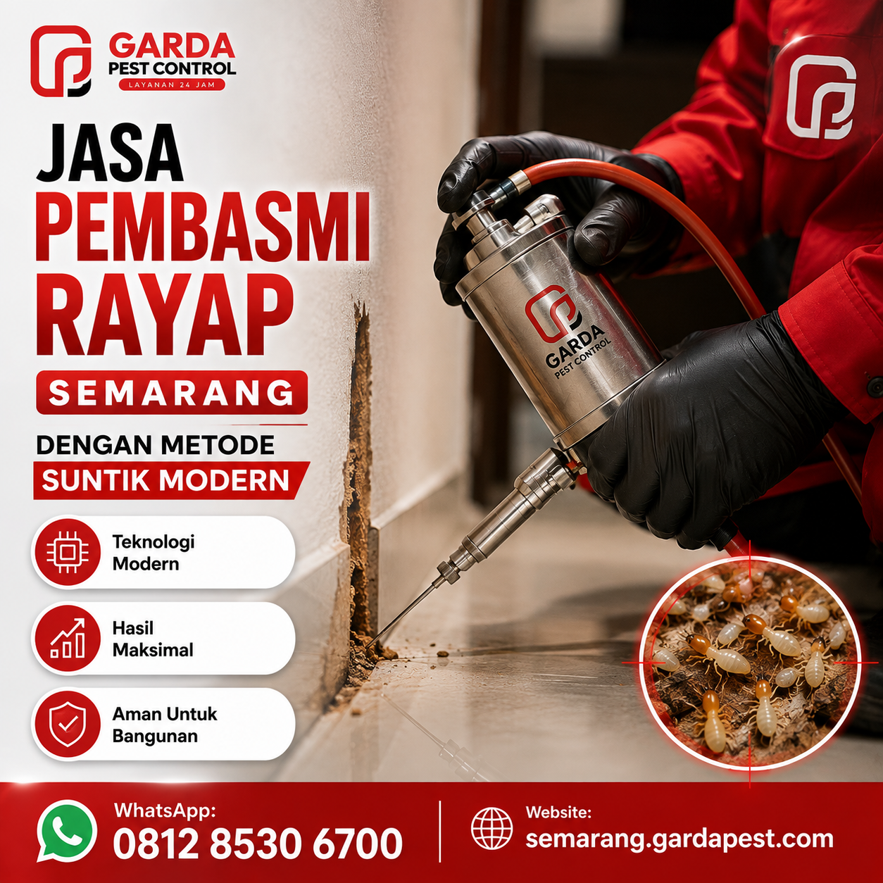 Biaya Jasa Suntik Rayap Per Meter Lari Semarang Terlengkap!
