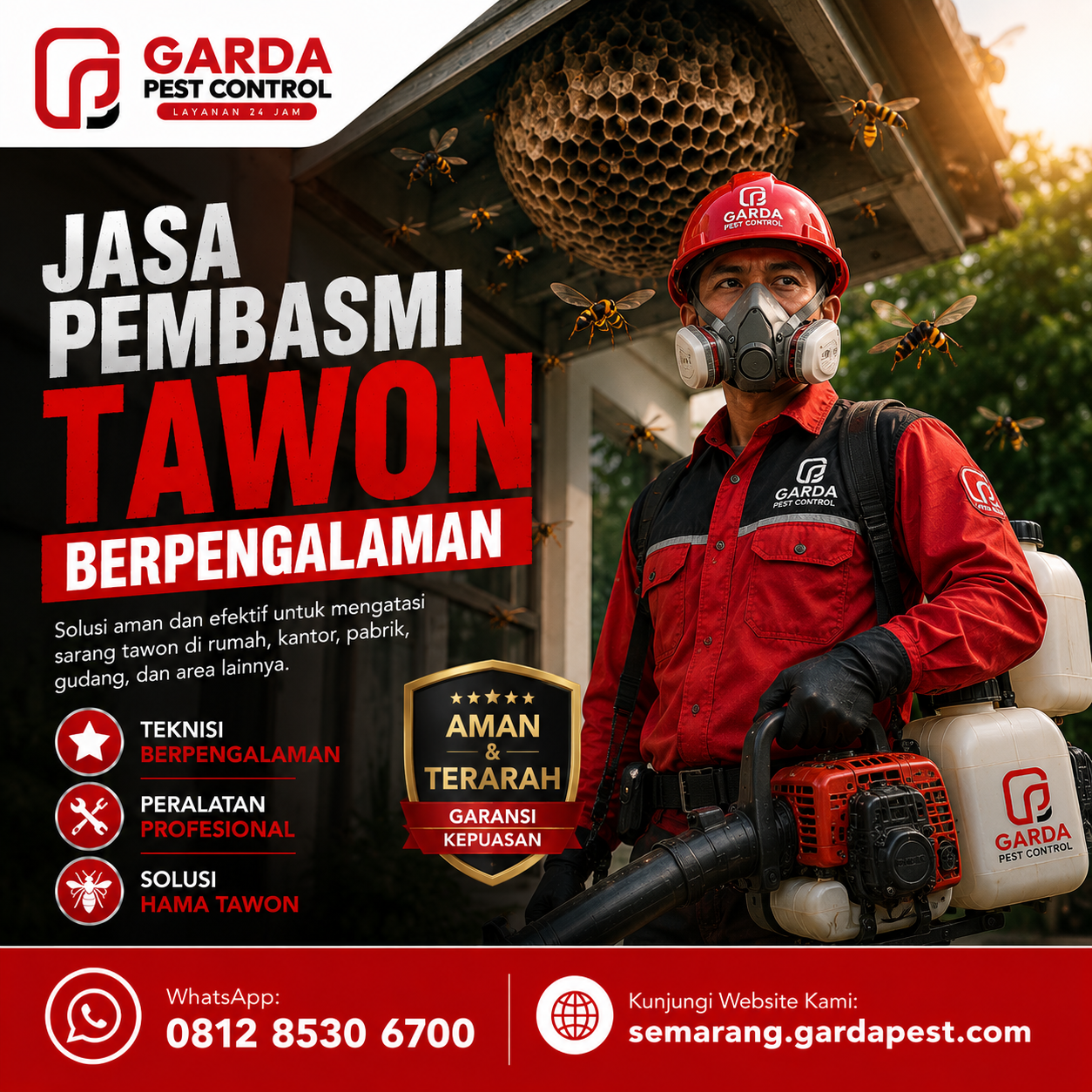 Jasa Pembasmi Tawon Semarang Panggilan Cepat: Evakuasi Sarang Aman Tanpa Risiko