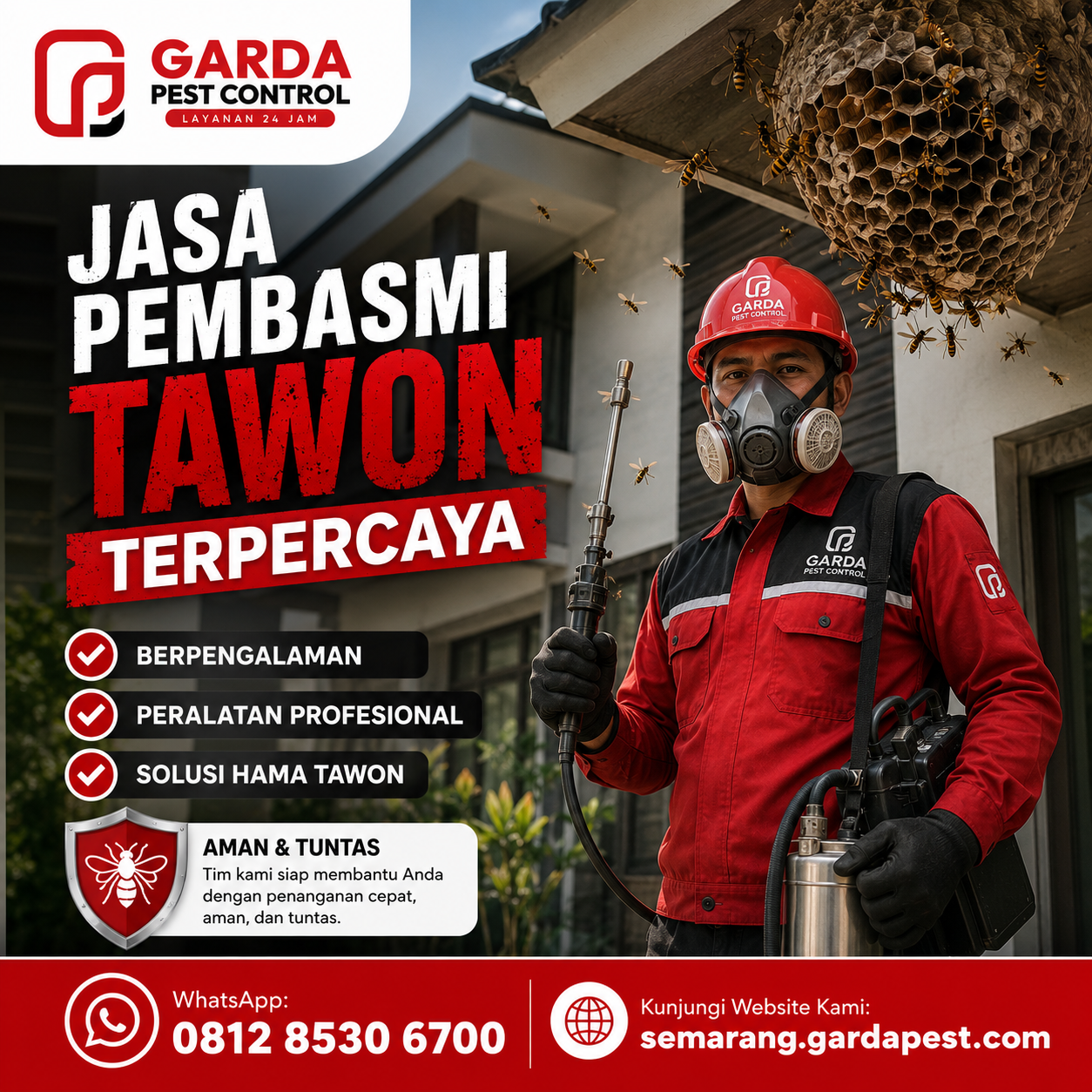 Biaya Jasa Basmi Sarang Tawon Semarang Lengkap dan Panduan Penanganannya