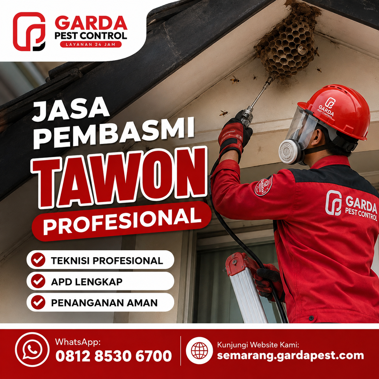 Layanan Darurat Basmi Tawon Semarang: Solusi Cepat Penanganan Sarang Berbahaya