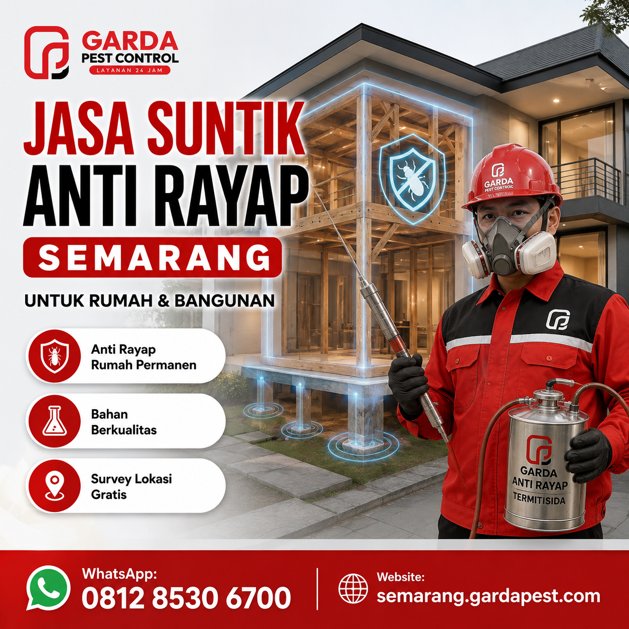 Layanan Suntik Anti Rayap Pasca Konstruksi Semarang: Solusi Proteksi Bangunan Jadi