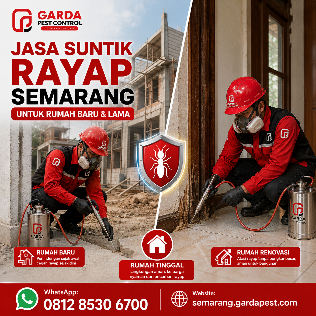 Jasa Suntik Rayap Semarang: Perlindungan Bangunan Bergaransi Resmi